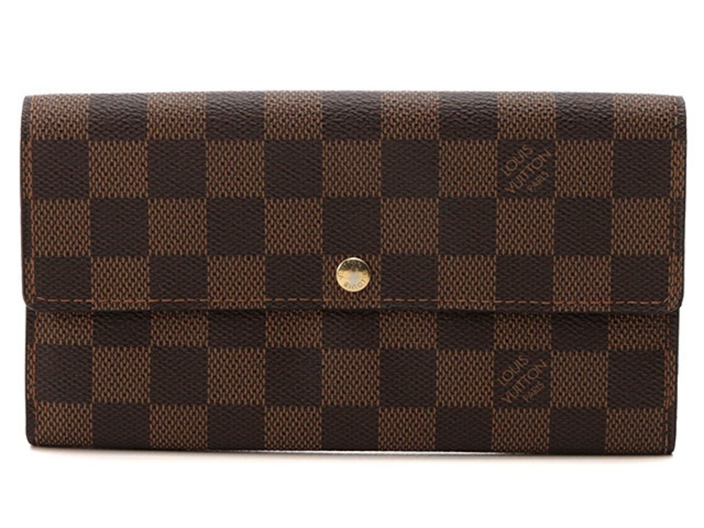 LOUIS VUITTON Portefeuille Sarah Damier Ebene Brown